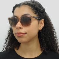 Emporio Armani Sunglasses EA4157 585013 Shiny Transparent Tundra Brown Gradient