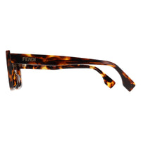Fendi Sunglasses FE40185I Lettering 52N Dark Havana Green