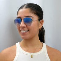 Ray-Ban Sunglasses Aviator 3025 Silver Gradient Light Blue 003/3F 55mm