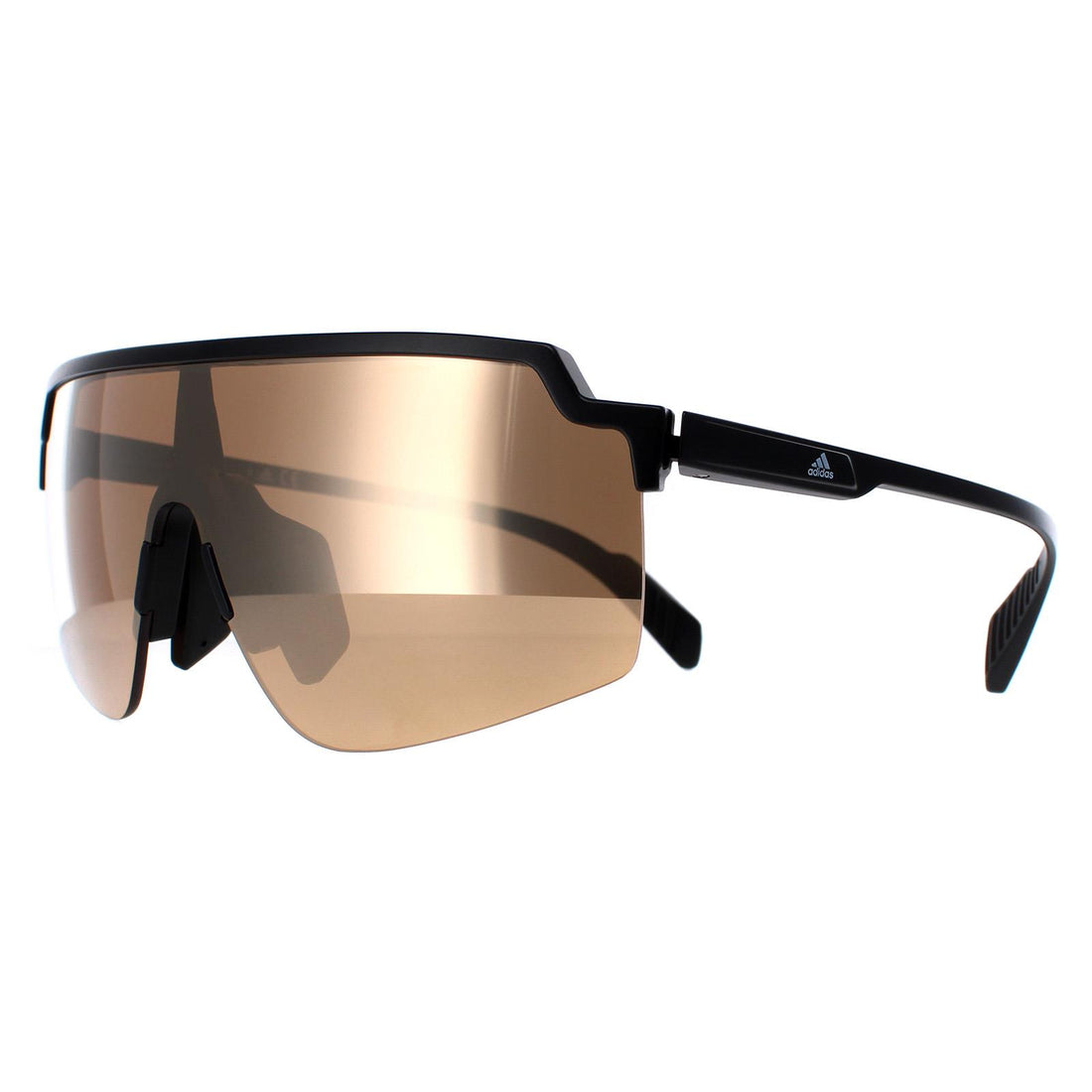 Adidas Sunglasses SP0018 01G Shiny Black Contrast Mirror Gold