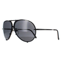 Porsche Design Sunglasses P8478 D Matte Black Dark Green & Spare Brown