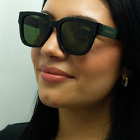Gucci Sunglasses GG1670SK 005 Black with Green and Red Green