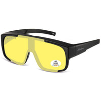 Montana Fit Over Glasses Sunglasses FO9 C Matte Black Yellow Polarized
