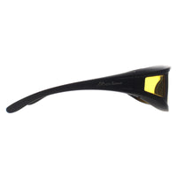 Montana Fit Over Glasses Night Driving Sunglasses FO5 F Matte Black Yellow Polarized