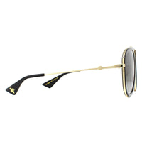 Gucci Sunglasses GG0062S 011 Black And Gold Grey Gradient Polarized