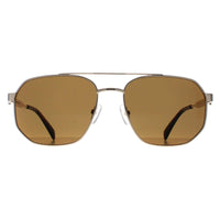 Alexander McQueen AM0458S Sunglasses Gold Brown