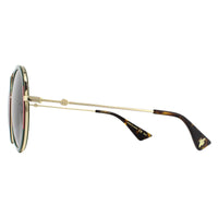 Gucci Sunglasses GG0061S 003 Gold Green and Red Green Gradient