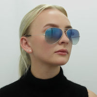 Ray-Ban Sunglasses Aviator 3025 003/3F Silver Light Blue Gradient 58mm