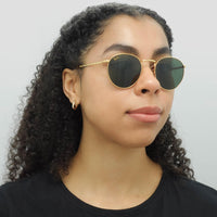 Ray-Ban Sunglasses RB3637 New Round 919631 Gold Green