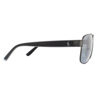 Polo Ralph Lauren Sunglasses PH3122 91576G Matte Dark Gunmetal Light Grey Mirror