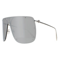 Alexander McQueen Sunglasses AM0313S 007 Silver Silver Mirror