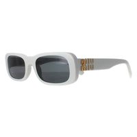 Miu Miu Sunglasses MU08ZS 1425S0 White Ivory Dark Grey