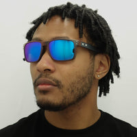 Oakley Sunglasses Holbrook OO9102-W6 Matte Black Red Colourshift Prizm Sapphire