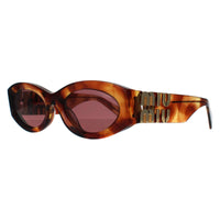Miu Miu Sunglasses MU11WS 11Q08S Striped Tobacco Dark Violet