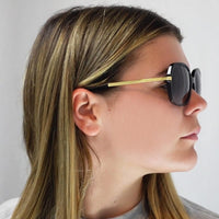 Michael Kors Sunglasses Adrianna II 2024 316011 Black Gold Light Grey Gradient