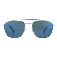Police Sunglasses SPL996 Origins Lite 2 579B Shiny Palladium Smoke Blue Mirror