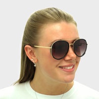 Ted Baker Sunglasses TB1638 Gaia 001 Black Gold Brown Gradient