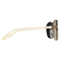Jimmy Choo Sunglasses Elva/S 9HT 9O Black Ivory Dark Grey Gradient
