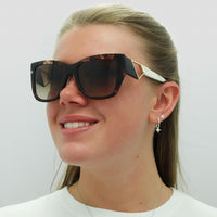 Prada Sunglasses PR21YS 07R6S1 Caramel Tortoise and White Brown Gradient