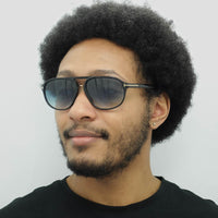 Tom Ford Sunglasses 0447 Jacob 01P Shiny Black Green Gradient