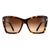 Tom Ford Sunglasses Leah FT0849 52F Dark Havana Brown Gradient