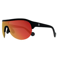 Moncler Sunglasses ML0049 02C Matte Black Red Mirror and Grey