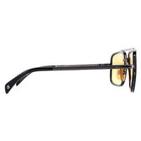 David Beckham Sunglasses DB7002/S V81 UK Dark Ruthenium Black Yellow Photochromic