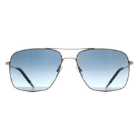 Oliver Peoples Sunglasses OV1150S Clifton 5036S3 Silver Blue Gradient Polarized