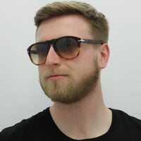 Persol Sunglasses PO0649S 116051 Dark Brown Light Brown Tortoise Brown Gradient