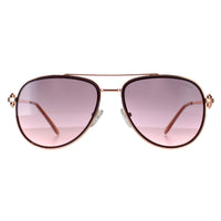 Guess Sunglasses GF0344 28U Shiny Rose Gold Bordeaux Mirror
