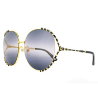 Gucci Sunglasses GG0595S 005 Gold and Black Double Grey Gradient