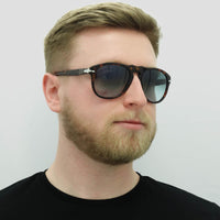Persol Sunglasses 0649 24/86 Dark Havana Light Blue Gradient 54mm