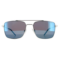 Hugo by Hugo Boss Sunglasses HG 1177/S R81 XT Matte Ruthenium Blue Sky Mirror