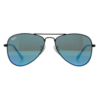 Ray-Ban Junior Sunglasses 9506 201/55 Black Blue Flash Mirror