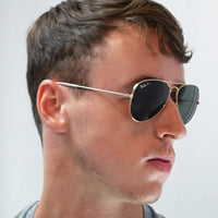 Ray-Ban Sunglasses Aviator 3025 112/19 Matt Gold Green Mirror 62mm