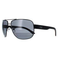 Armani Exchange Sunglasses AX2012S 606381 Matte Black Grey Polarized
