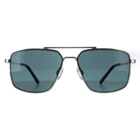 Serengeti Sunglasses Aitkin SS554003 Shiny Silver Saturn Petrol Blue Polarized