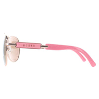 Guess Sunglasses GU7295 28G Shiny Rose Gold Brown Mirror