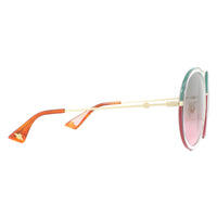 Gucci Sunglasses GG0061S 022 Gold Green and Red Green to Red Gradient