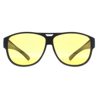Montana Fit Over Glasses Night Driving Sunglasses FO6 C Matte Black Yellow Polarized