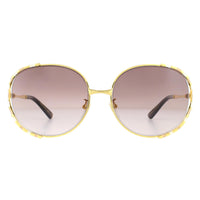 Gucci Sunglasses GG0595S 004 Gold and Ivory Brown Gradient