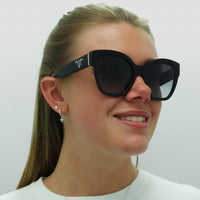 Prada Sunglasses PR17ZS 1AB09S Black Grey Gradient