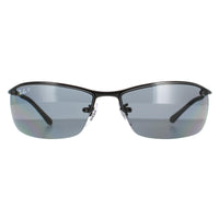 Rayban Sunglasses Top Bar 3183 Shiny Black Polarized Grey 002/81