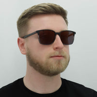 Hugo by Hugo Boss Sunglasses HG 1128/S 08A AO Black Grey Red Mirror