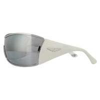Police Sunglasses S8103V Origins 9 579X Shiny Palladium Smoke Silver Mirror