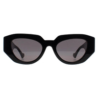 Gucci Sunglasses GG1421S 001 Shiny Black Grey
