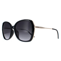 Guess Sunglasses - Womens Oval GF0396 01B - Shiny Black Frame - Smoke Gradient Lens