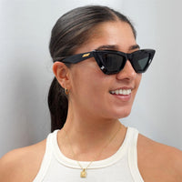 Bottega Veneta Sunglasses BV1101S 001 Black Grey