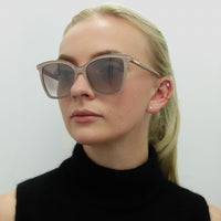 Jimmy Choo Sunglasses ALI/S FWM NQ Nude Brown Silver Mirror