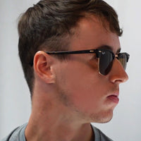 Rayban Sunglasses Clubmaster 3016 901/58 Black Green Polarized Large 51mm